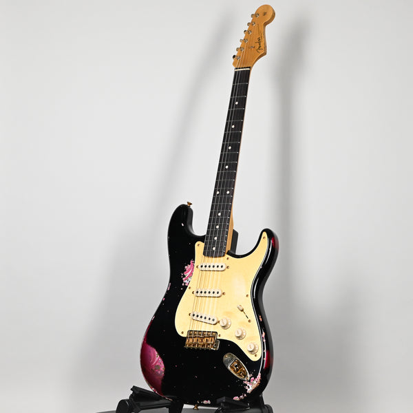 Fender Custom Shop 1962 Stratocaster w/ Gold Hardware & Josefina Handwound Pickups, Heavy Relic- Black/ Pink Paisley 2025 (R139229)