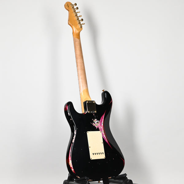 Fender Custom Shop 1962 Stratocaster w/ Gold Hardware & Josefina Handwound Pickups, Heavy Relic- Black/ Pink Paisley 2025 (R139229)