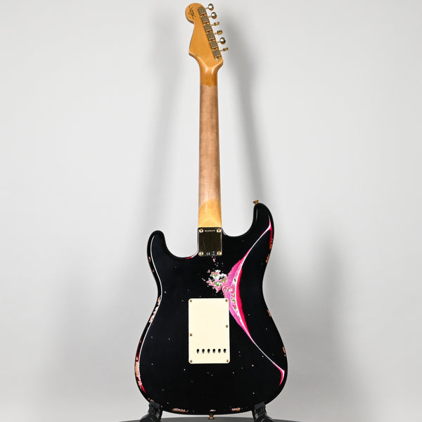 Fender Custom Shop 1962 Stratocaster w/ Gold Hardware & Josefina Handwound Pickups, Heavy Relic- Black/ Pink Paisley 2025 (R139229)