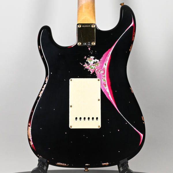 Fender Custom Shop 1962 Stratocaster w/ Gold Hardware & Josefina Handwound Pickups, Heavy Relic- Black/ Pink Paisley 2025 (R139229)
