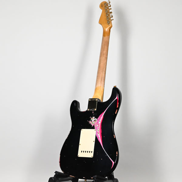 Fender Custom Shop 1962 Stratocaster w/ Gold Hardware & Josefina Handwound Pickups, Heavy Relic- Black/ Pink Paisley 2025 (R139229)