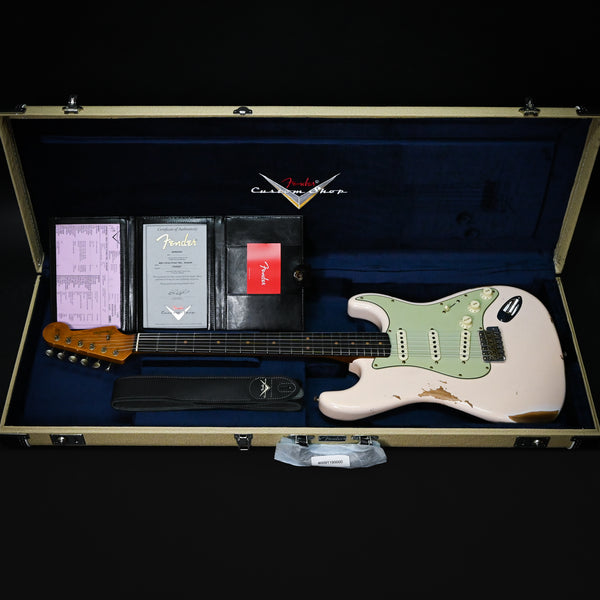 Fender Custom Shop Limited Edition '63 Stratocaster Relic- Super Faded Aged Shell Pink 2025 (CZ585261)