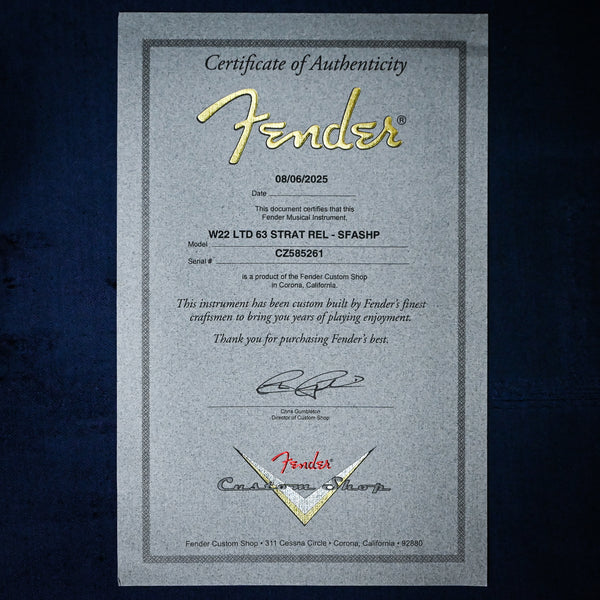 Fender Custom Shop Limited Edition '63 Stratocaster Relic- Super Faded Aged Shell Pink 2025 (CZ585261)