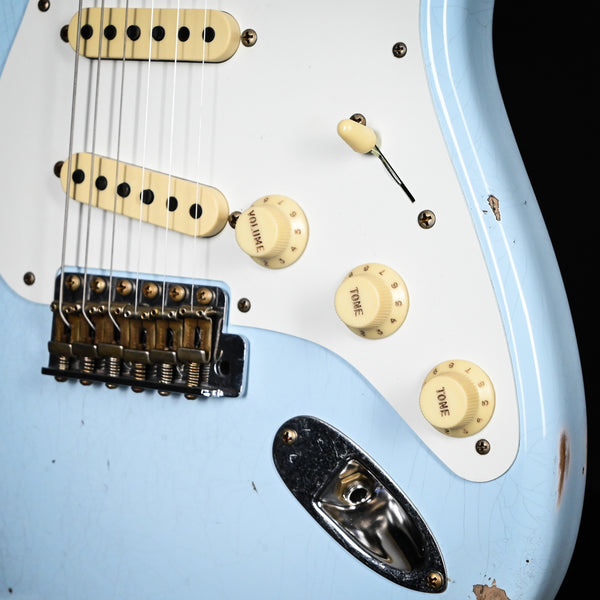 Fender Custom Shop Limited Edition 1956 Stratocaster Relic- Faded Sonic Blue 2024 (CZ580679)