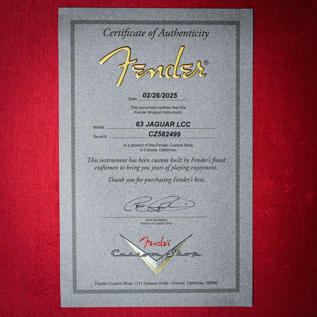Fender Custom Shop '63 Jaguar Deluxe Closet Classic- Aged Shoreline Gold 2025 (CZ582499)