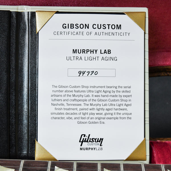 Gibson Custom Murphy Lab 1959 Les Paul Standard Reissue Ultra Light Aged Factory Burst 2024 (94770)
