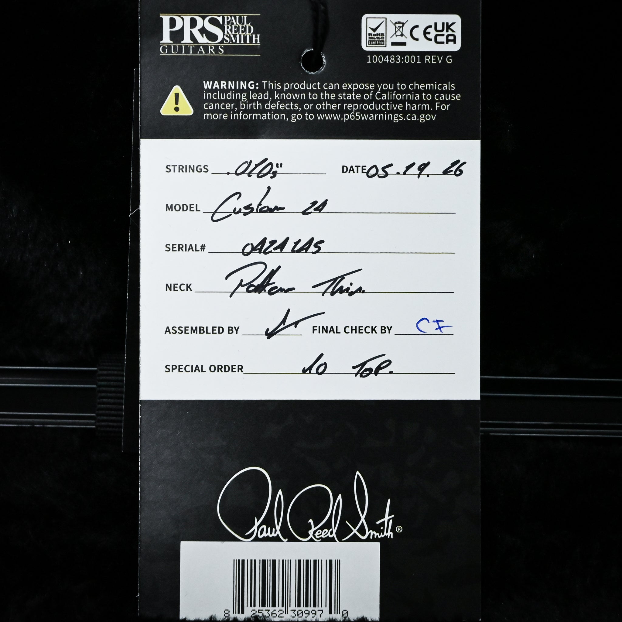 PRS Custom 24 w/ 10-Top & DMO Pickups- Arctic Blue 2026 (0424145)