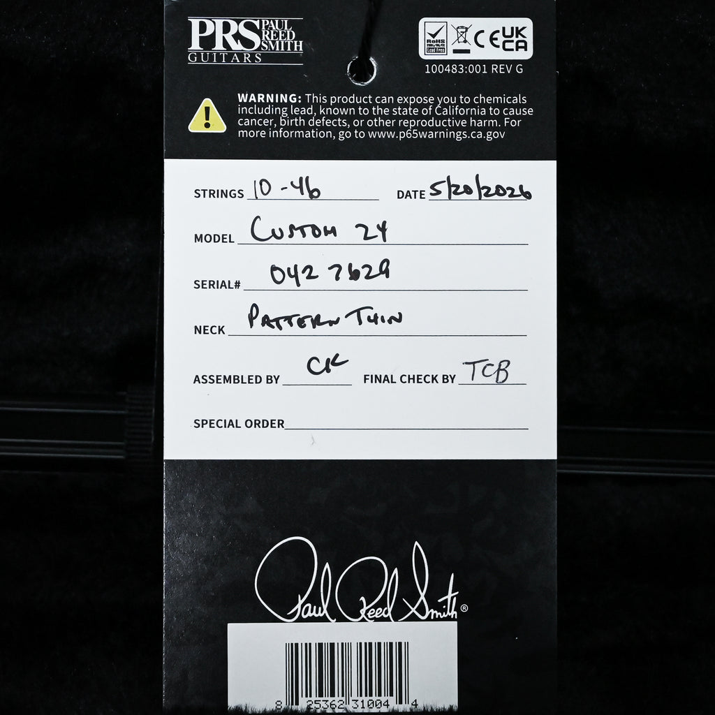 PRS Custom 24 w/ Artist Grade Quilt Maple Top- Faded Indigo 2026 (0427629)
