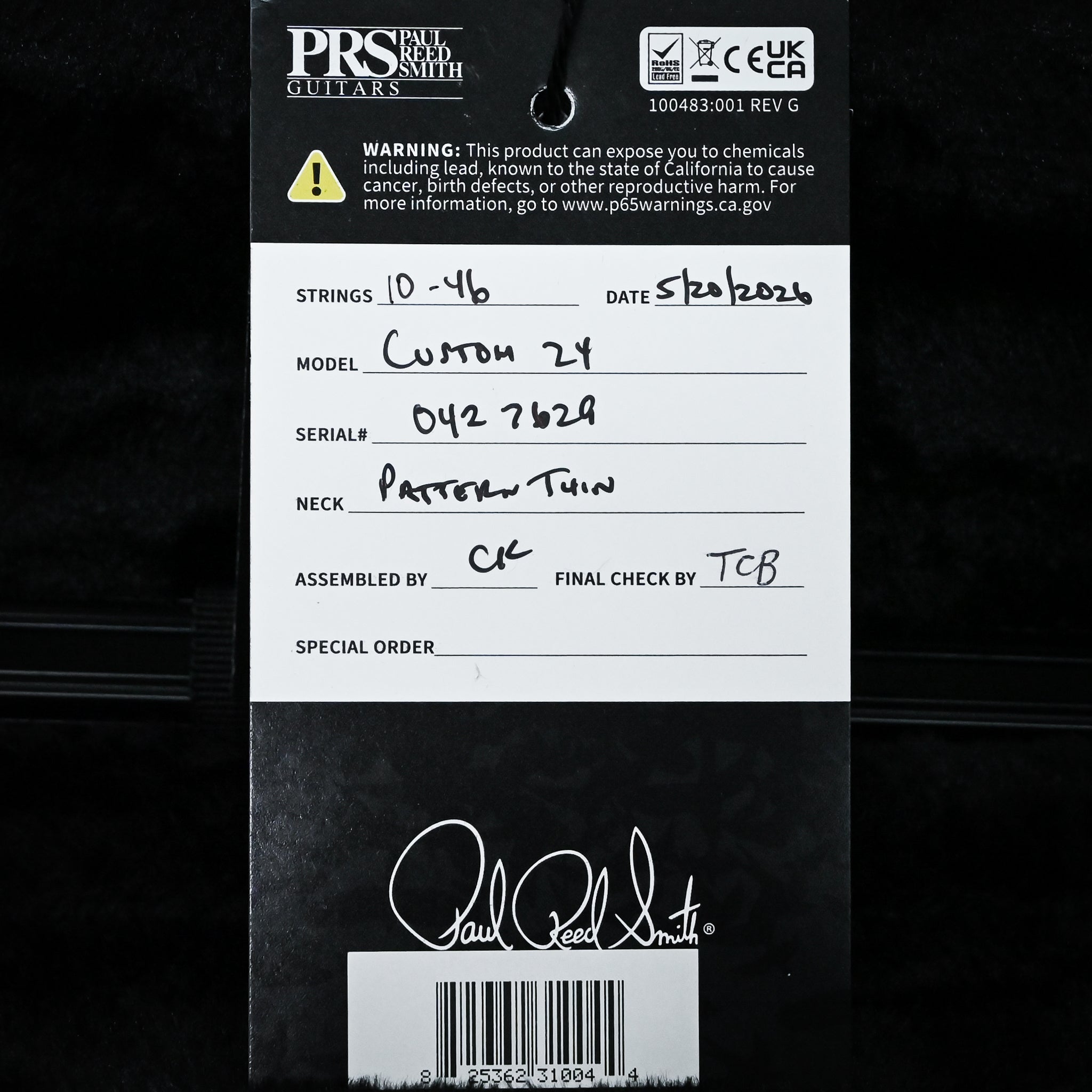 PRS Custom 24 w/ Artist Grade Quilt Maple Top- Faded Indigo 2026 (0427629)