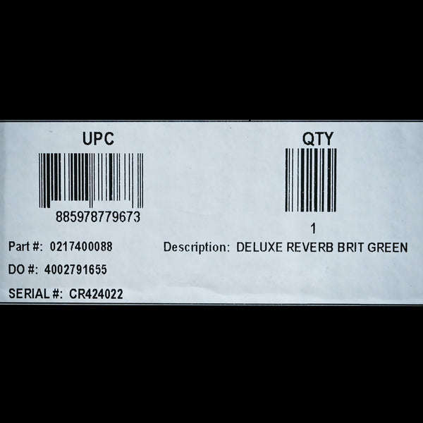 Fender Limited Edition FSR 65 Deluxe Reverb Amplifier - British Racing Green (CR424022)