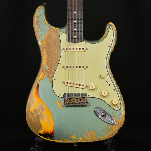 Fender Masterbuilt Andy Hicks 60/63 Stratocaster Super Heavy Relic Faded Aged Sherwood Green Metallic / Sunburst Brazilian Rosewood 2023 (R129904)