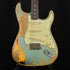 Fender Masterbuilt Andy Hicks 60/63 Stratocaster Super Heavy Relic Faded Aged Sherwood Green Metallic / Sunburst Brazilian Rosewood 2023 (R129904)