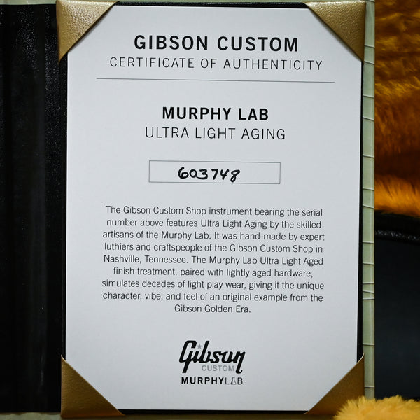 Gibson Custom 1968 Les Paul Custom Reissue w/ Gold Hardware Murphy Lab Ultra Light Aged- Ebony 2026 (603748)