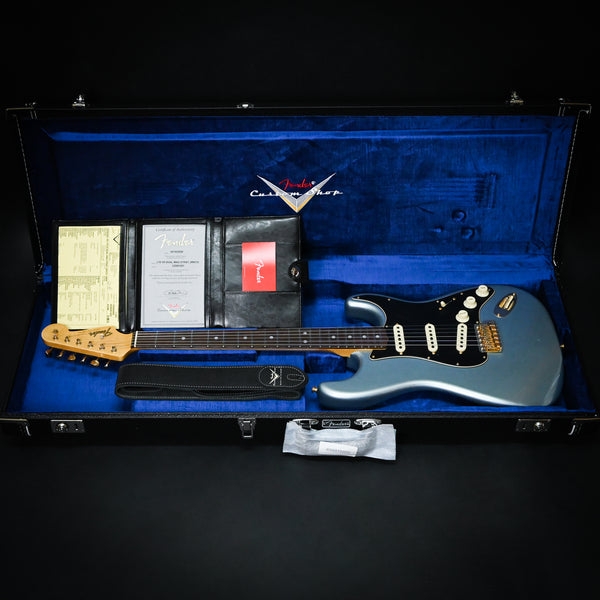 Fender Custom Shop Limited Edition '65 Dual Mag Stratocaster w/ Gold Hardware Journeyman/Closet Classic- Aged Blue Ice Metallic 2024 (CZ581291)