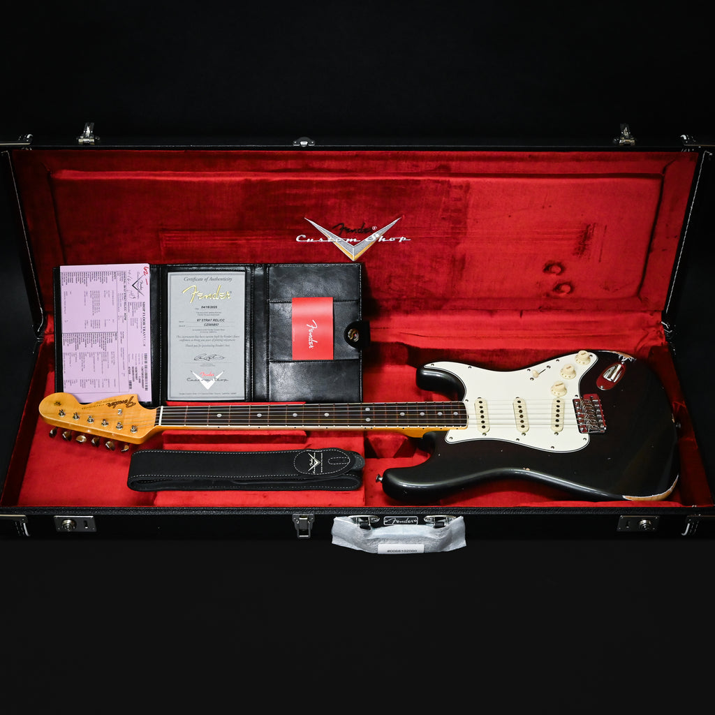 Fender Custom Shop '67 Stratocaster Relic w/ Closet Classic Hardware- Aged Charcoal Frost Metallic 2025 (CZ585857)