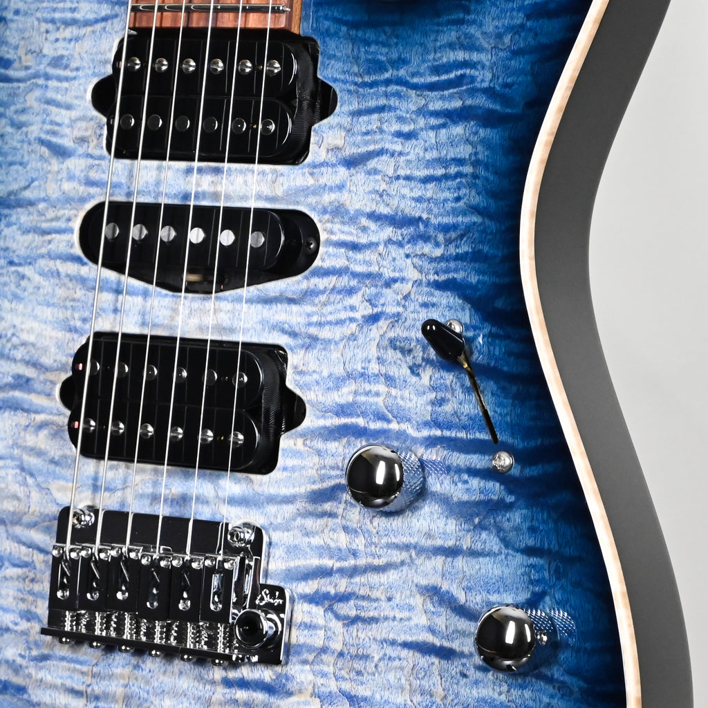Suhr Modern Plus Electric Guitar- Faded Trans Whale Blue Burst 2026 (88739)