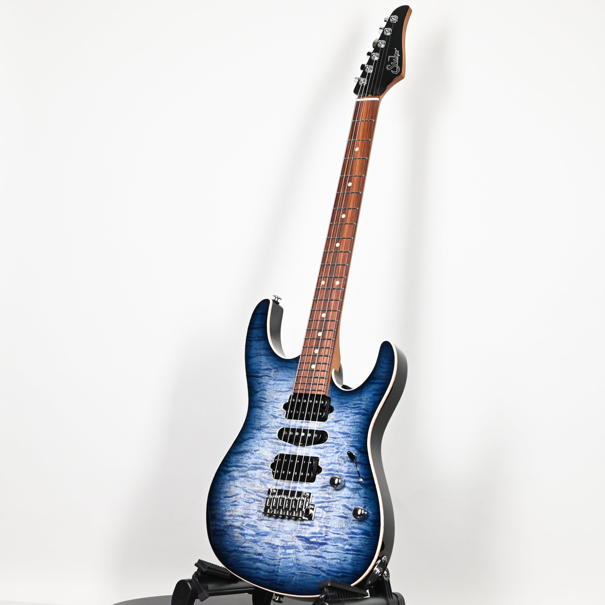Suhr Modern Plus Electric Guitar- Faded Trans Whale Blue Burst 2026 (88739)