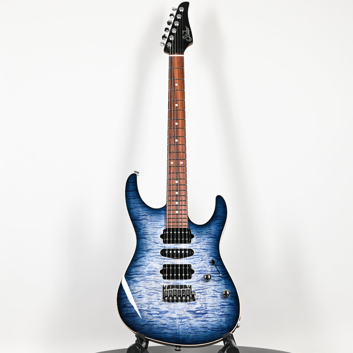 Suhr Modern Plus Electric Guitar- Faded Trans Whale Blue Burst 2026 (88739)