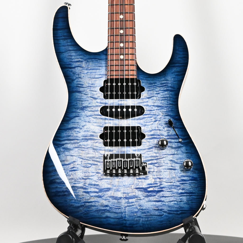 Suhr Modern Plus Electric Guitar- Faded Trans Whale Blue Burst 2026 (88739)