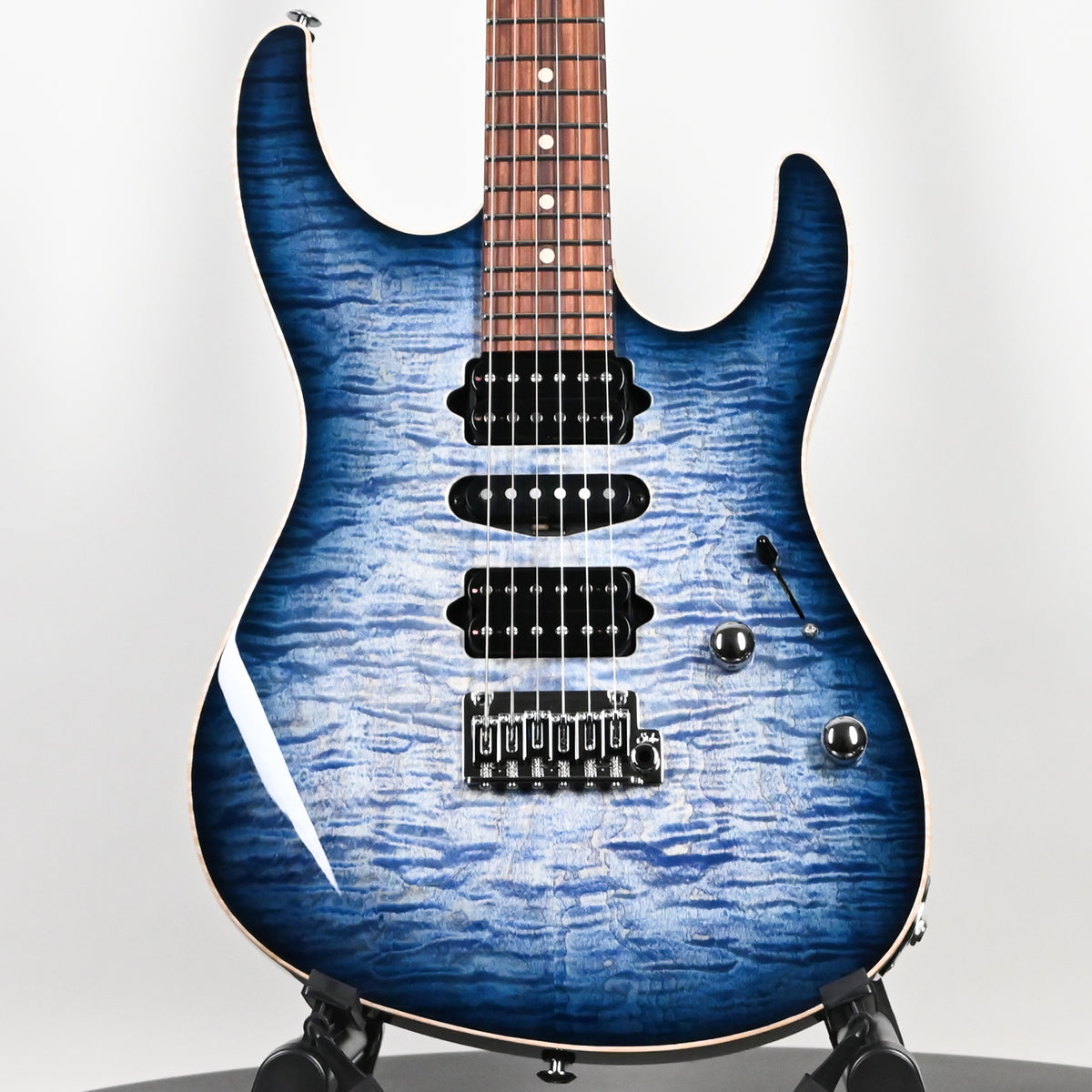 Suhr Modern Plus Electric Guitar- Faded Trans Whale Blue Burst 2026 (88739)