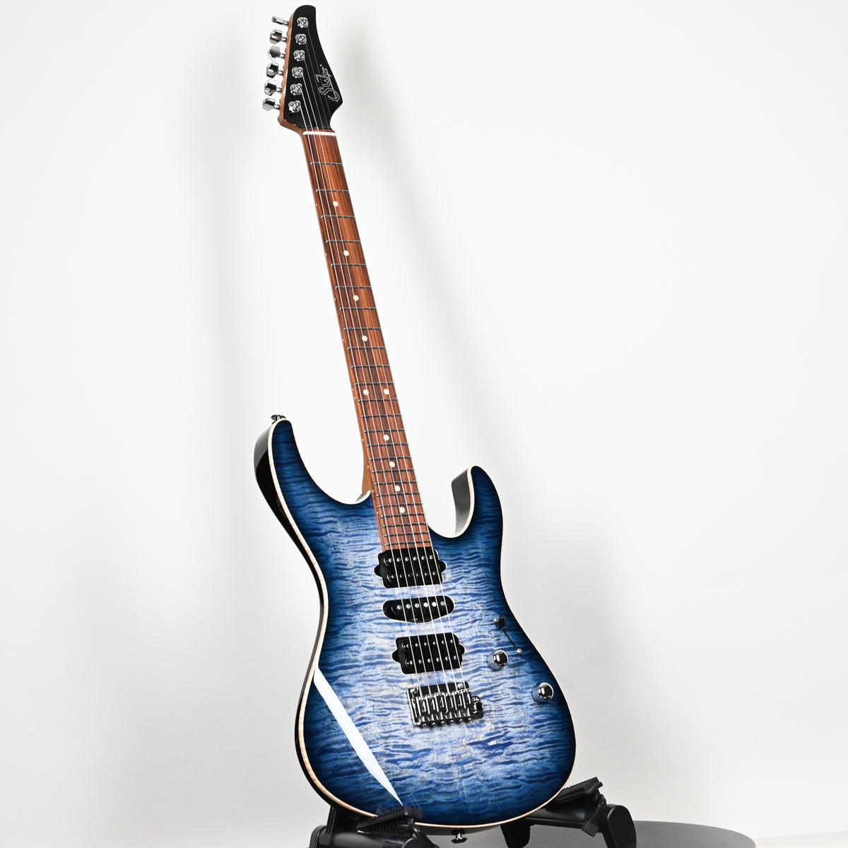 Suhr Modern Plus Electric Guitar- Faded Trans Whale Blue Burst 2026 (88739)