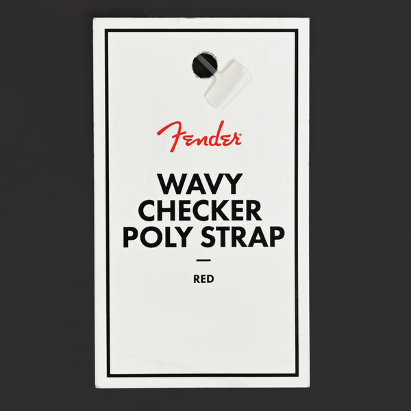 Fender Wavy Checkerboard Polyester Strap - Red