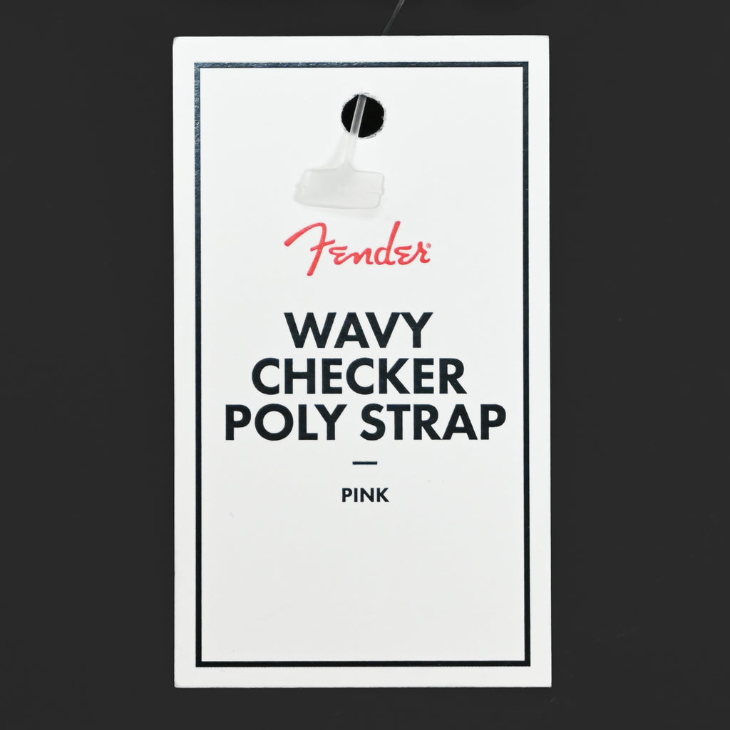 Fender Wavy Checkerboard Polyester Strap - Pink