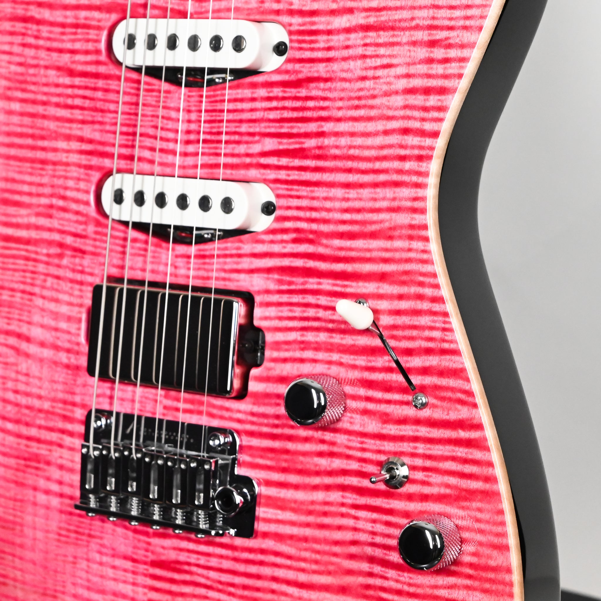 Tom Anderson Custom Drop Top Electric Guitar- Transparent Pink w/ Binding 2026 (08-06-26N)