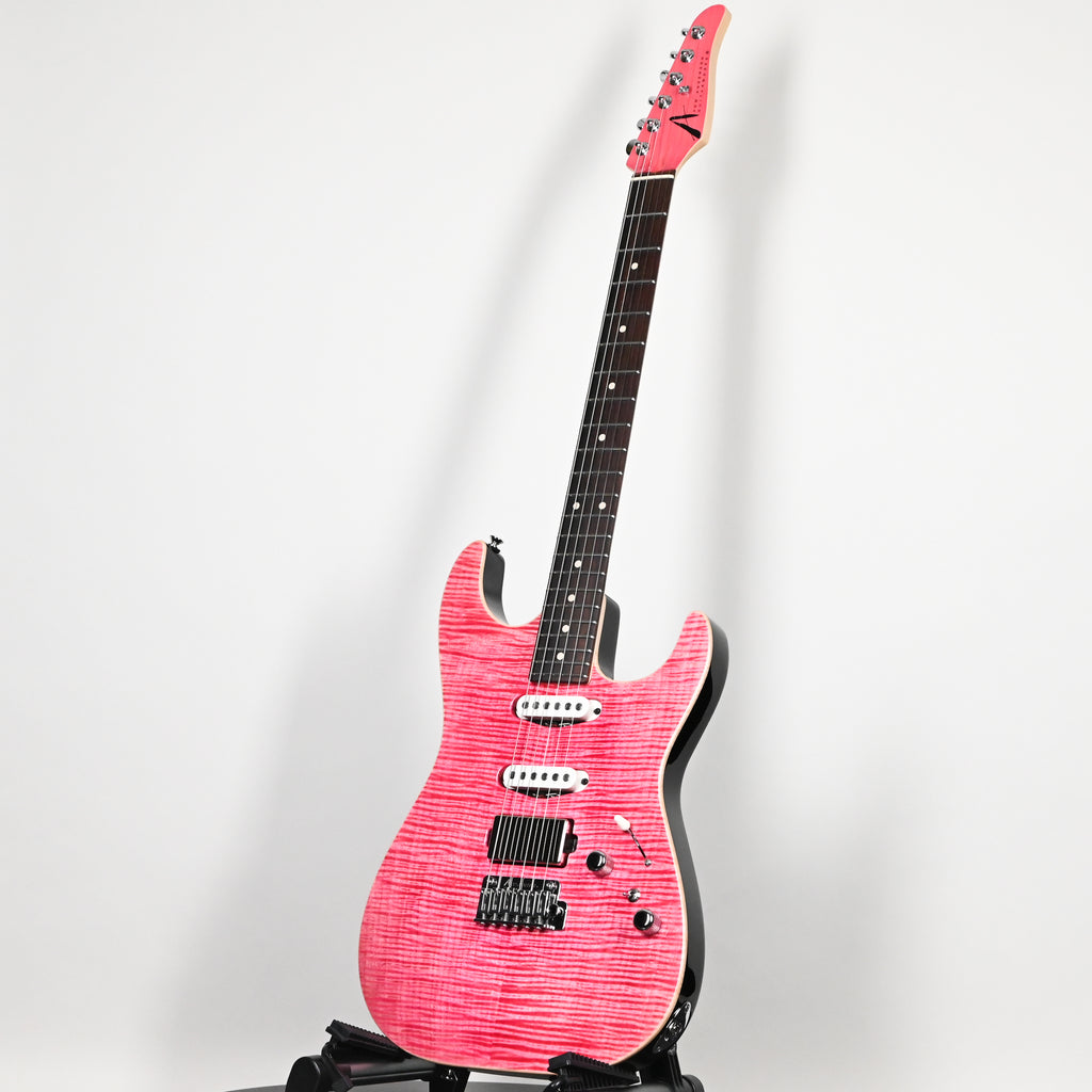 Tom Anderson Custom Drop Top Electric Guitar- Transparent Pink w/ Binding 2026 (08-06-26N)