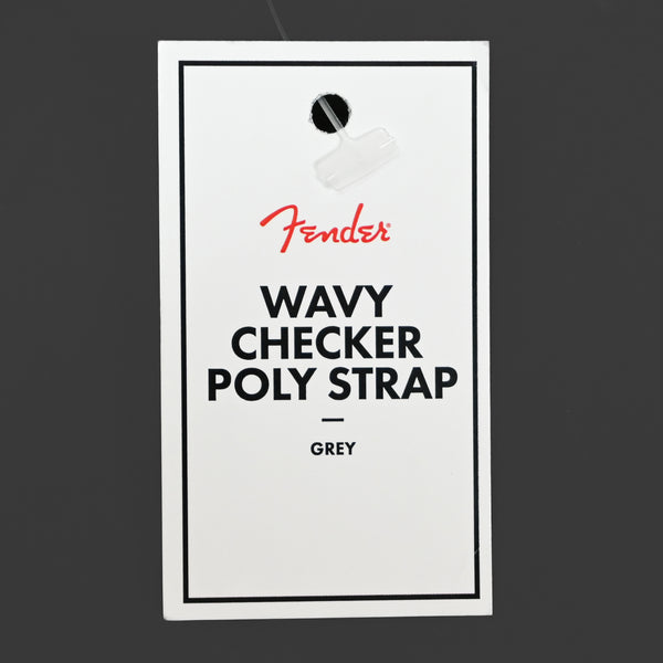 Fender Wavy Checkerboard Polyester Strap - Grey