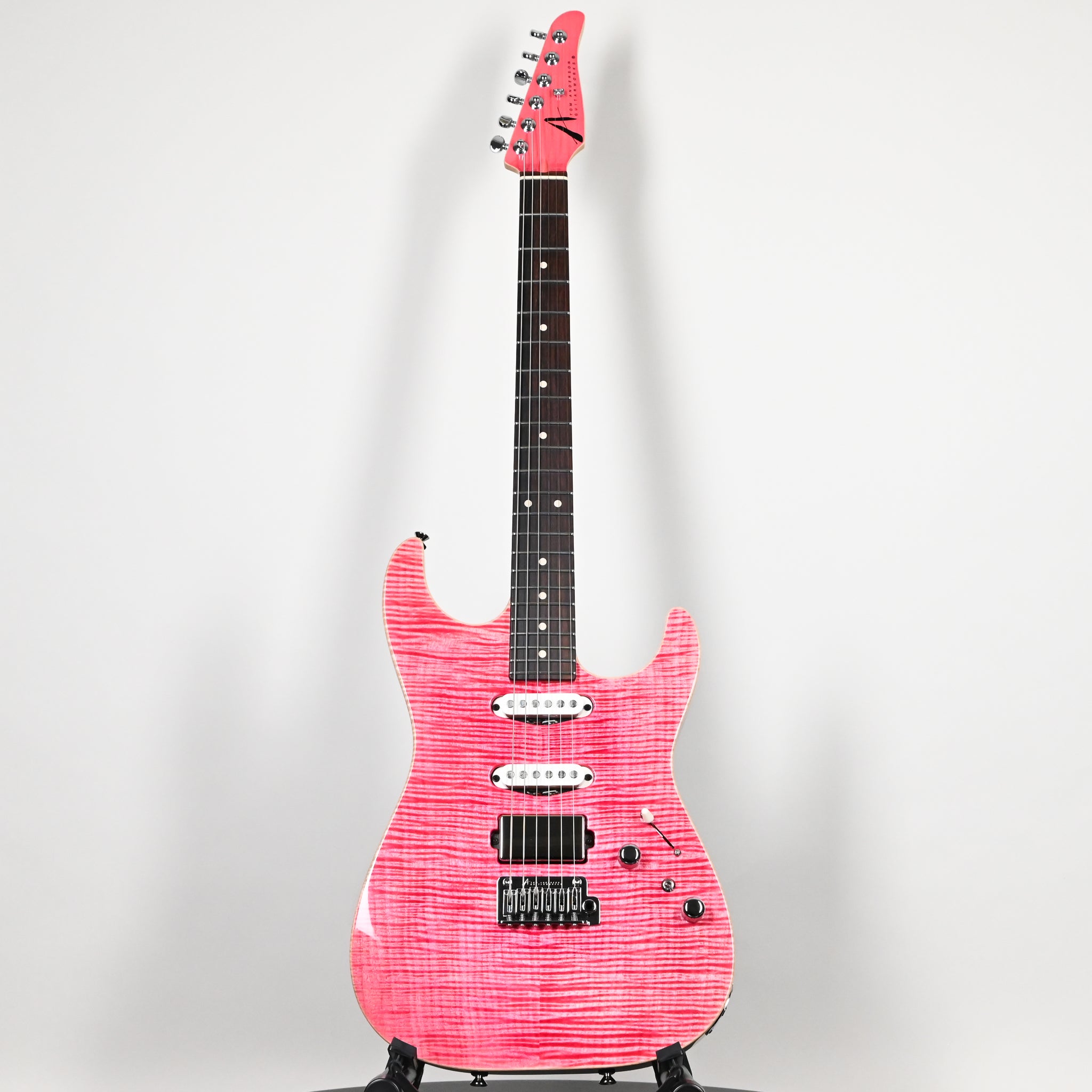 Tom Anderson Custom Drop Top Electric Guitar- Transparent Pink w/ Binding 2026 (08-06-26N)