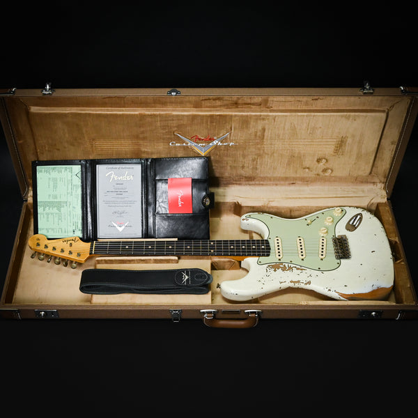 Fender Custom Shop 1962 Stratocaster w/ Handwound 60/63 Pickups, Heavy Relic- Aged Olympic White 2025 (CZ584828)