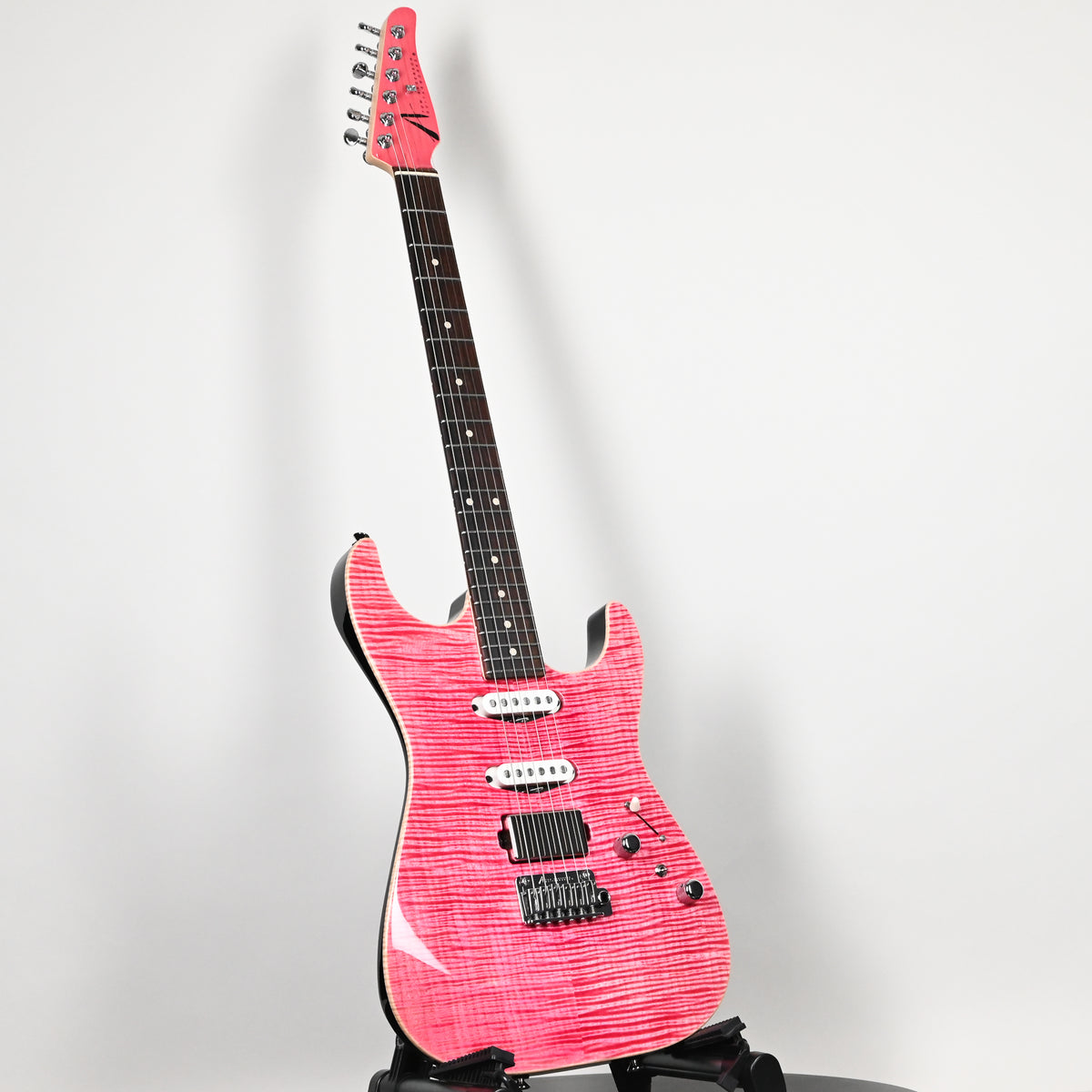Tom Anderson Custom Drop Top Electric Guitar- Transparent Pink w/ Binding 2026 (08-06-26N)