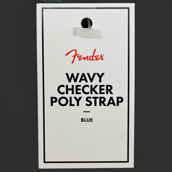 Fender Wavy Checkerboard Polyester Strap - Blue