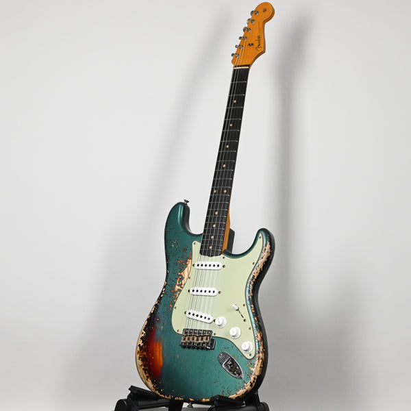 Fender Custom Shop '61 Stratocaster Super Heavy Relic- Aged Sherwood Metallic / 3 Tone Sunburst 2025 (CZ588908)