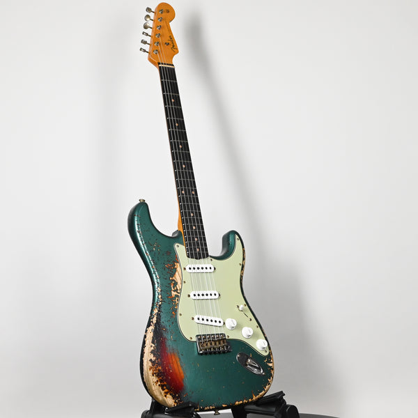 Fender Custom Shop '61 Stratocaster Super Heavy Relic- Aged Sherwood Metallic / 3 Tone Sunburst 2025 (CZ588908)
