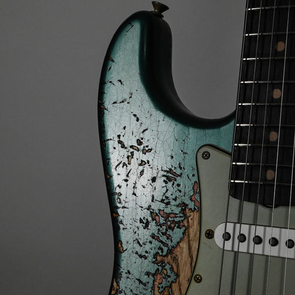 Fender Custom Shop '61 Stratocaster Super Heavy Relic- Aged Sherwood Metallic / 3 Tone Sunburst 2025 (CZ588908)