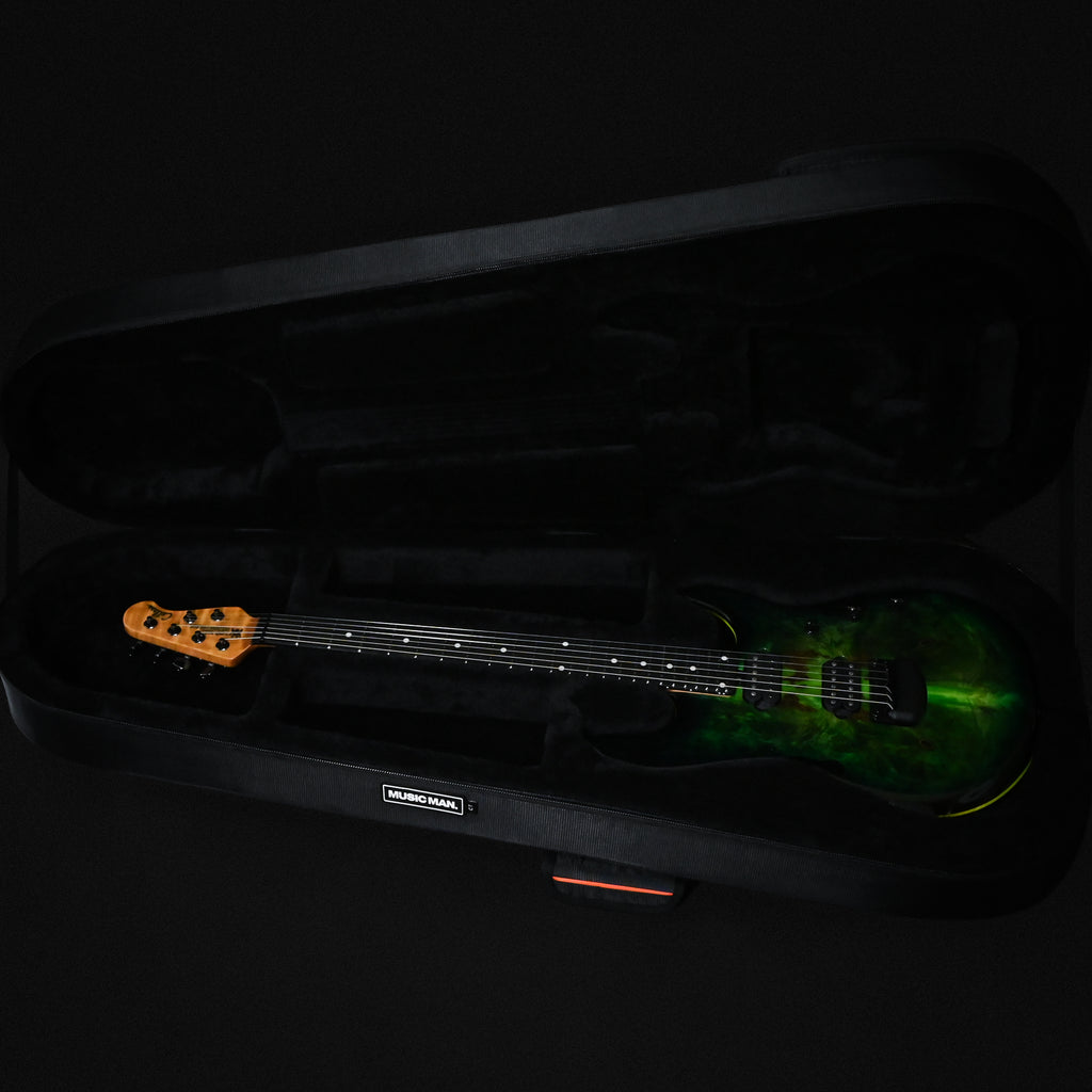 Ernie Ball Music Man Jason Richardson Cutlass HT Guitar, Buckeye Burl Top- Kokiri Forest 2026 (S13116)