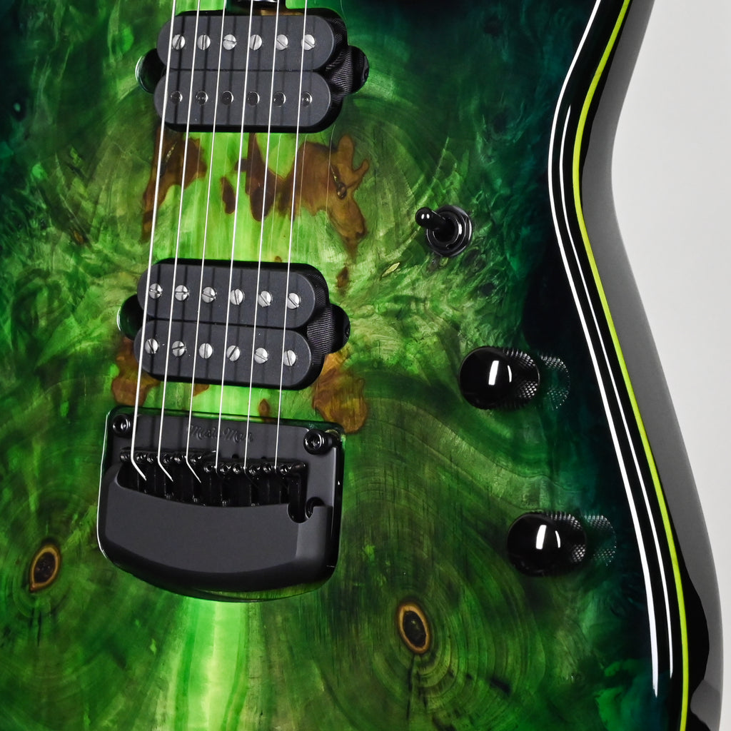 Ernie Ball Music Man Jason Richardson Cutlass HT Guitar, Buckeye Burl Top- Kokiri Forest 2026 (S13116)
