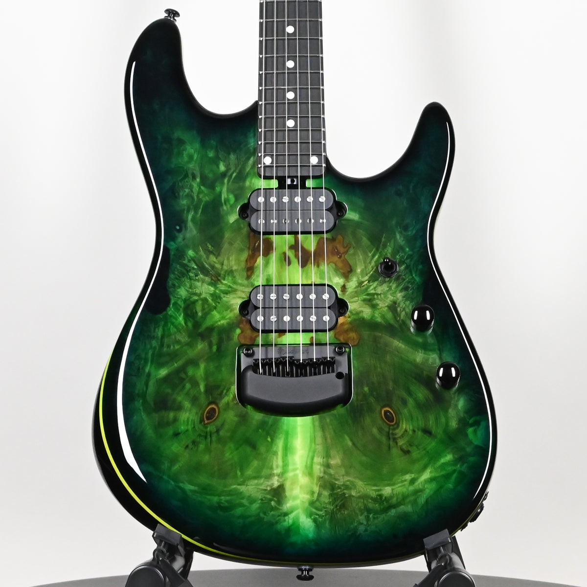 Ernie Ball Music Man Jason Richardson Cutlass HT Guitar, Buckeye Burl Top- Kokiri Forest 2026 (S13116)