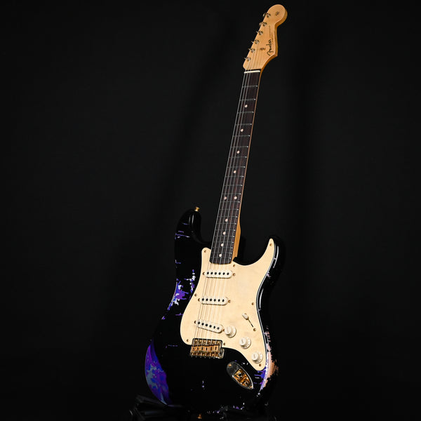 Fender Custom Shop 1962 Stratocaster w/ Gold Hardware & Josefina Handwound Pickups, Heavy Relic- Black/ Purple Paisley 2025 (R139244)