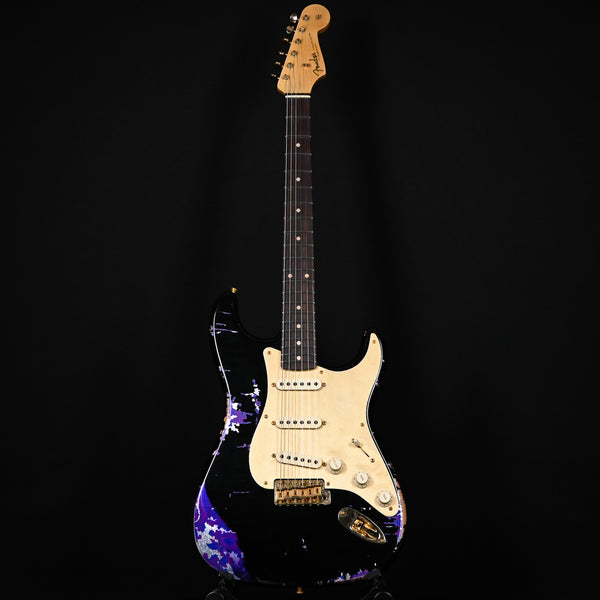 Fender Custom Shop 1962 Stratocaster w/ Gold Hardware & Josefina Handwound Pickups, Heavy Relic- Black/ Purple Paisley 2025 (R139244)