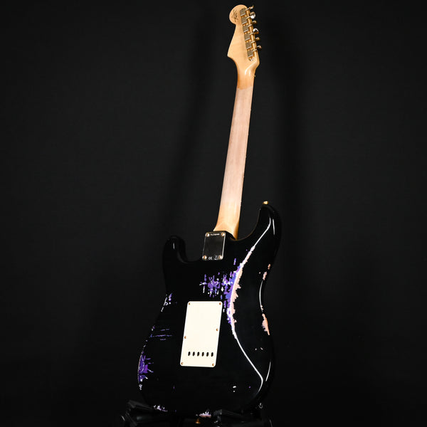 Fender Custom Shop 1962 Stratocaster w/ Gold Hardware & Josefina Handwound Pickups, Heavy Relic- Black/ Purple Paisley 2025 (R139244)