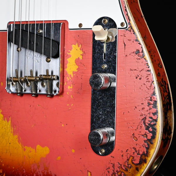 Fender Custom Shop Limited Edition '59 Telecaster Custom Super Heavy Relic- Aged Tahitian Coral / Chocolate 3 Color Sunburst 2025 (CZ585241)