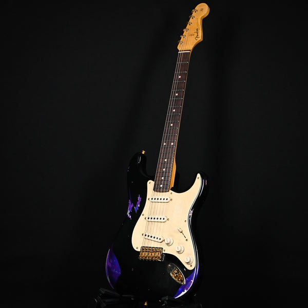 Fender Custom Shop 1962 Stratocaster w/ Gold Hardware & Josefina Handwound Pickups, Heavy Relic- Black/ Purple Paisley 2025 (R139508)