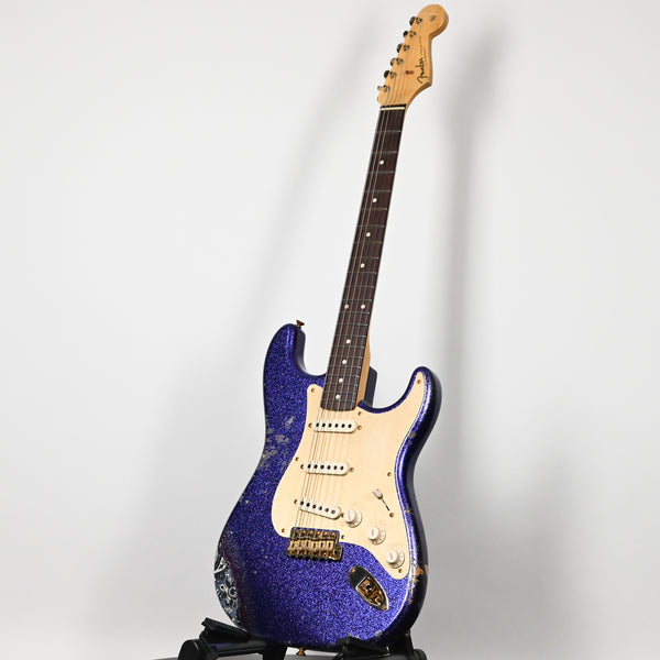 Fender Custom Shop 1962 Stratocaster w/ Gold Hardware Heavy Relic- Purple Sparkle / Black Paisley 2025 (R139340)