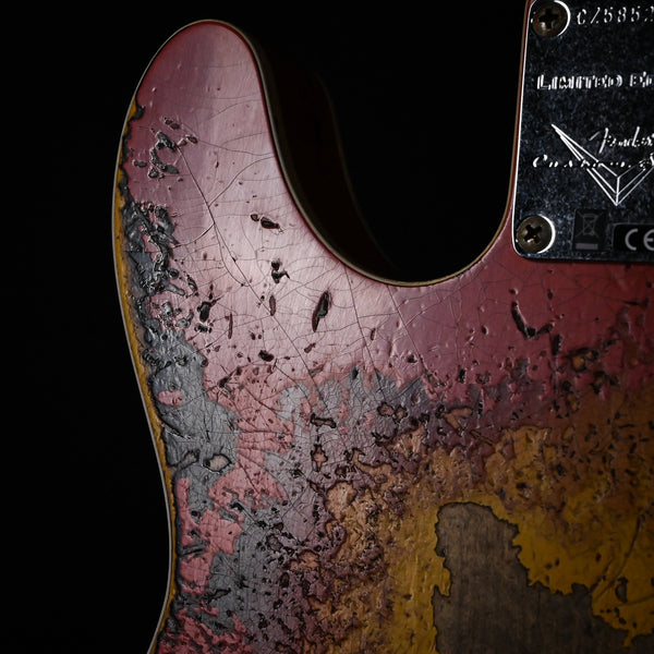 Fender Custom Shop Limited Edition '59 Telecaster Custom Super Heavy Relic- Aged Tahitian Coral / Chocolate 3 Color Sunburst 2025 (CZ585241)