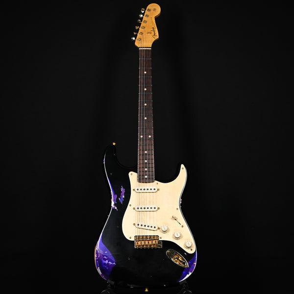 Fender Custom Shop 1962 Stratocaster w/ Gold Hardware & Josefina Handwound Pickups, Heavy Relic- Black/ Purple Paisley 2025 (R139508)