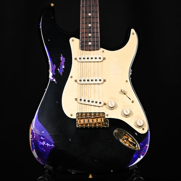 Fender Custom Shop 1962 Stratocaster w/ Gold Hardware & Josefina Handwound Pickups, Heavy Relic- Black/ Purple Paisley 2025 (R139508)