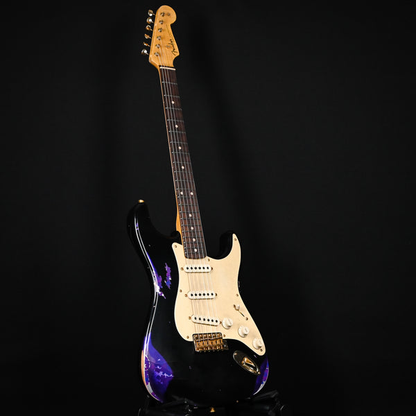 Fender Custom Shop 1962 Stratocaster w/ Gold Hardware & Josefina Handwound Pickups, Heavy Relic- Black/ Purple Paisley 2025 (R139508)